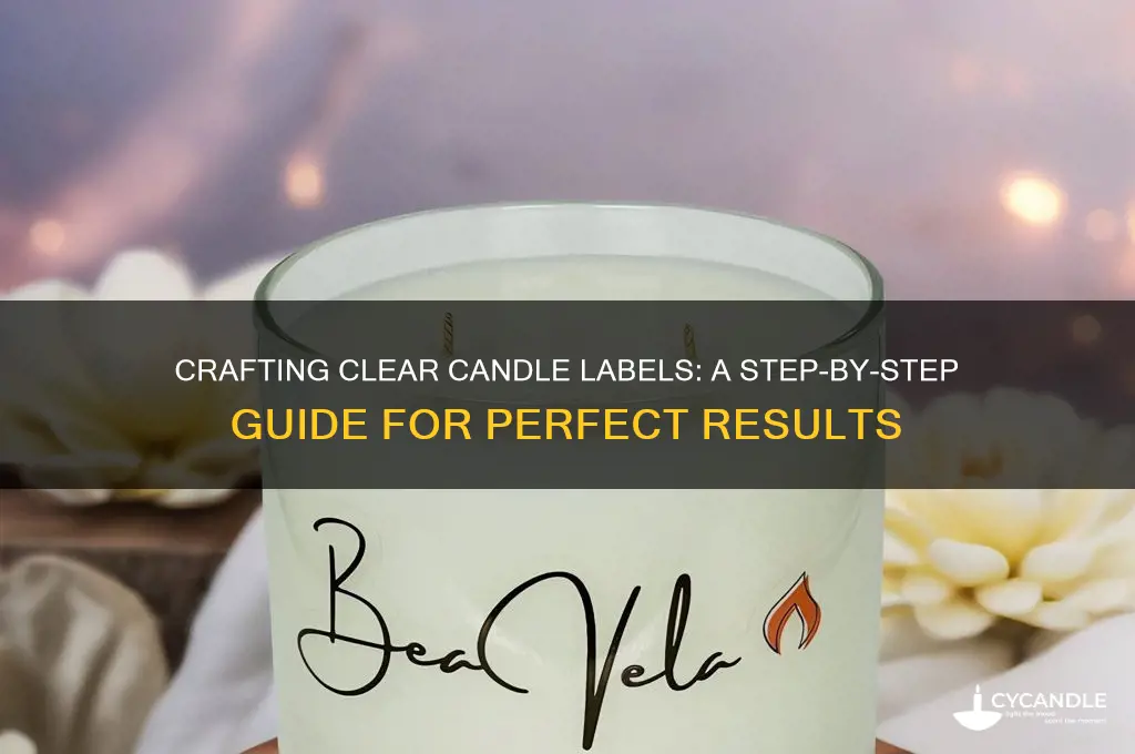 how to make clear candle labels