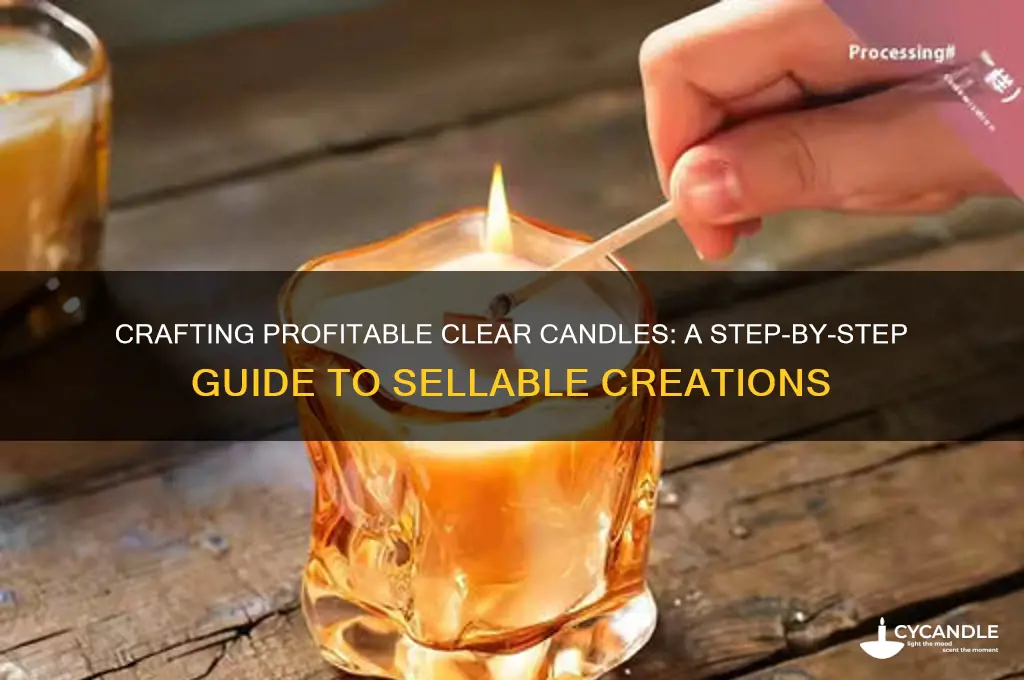 how to make clear candles to sell