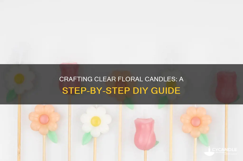 how to make clear candles with flowers