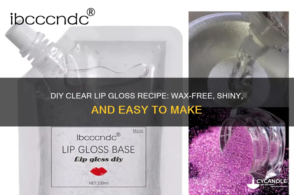 how to make clear lip gloss without wax