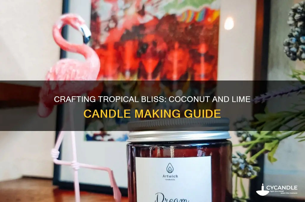 how to make coconut and lime candles