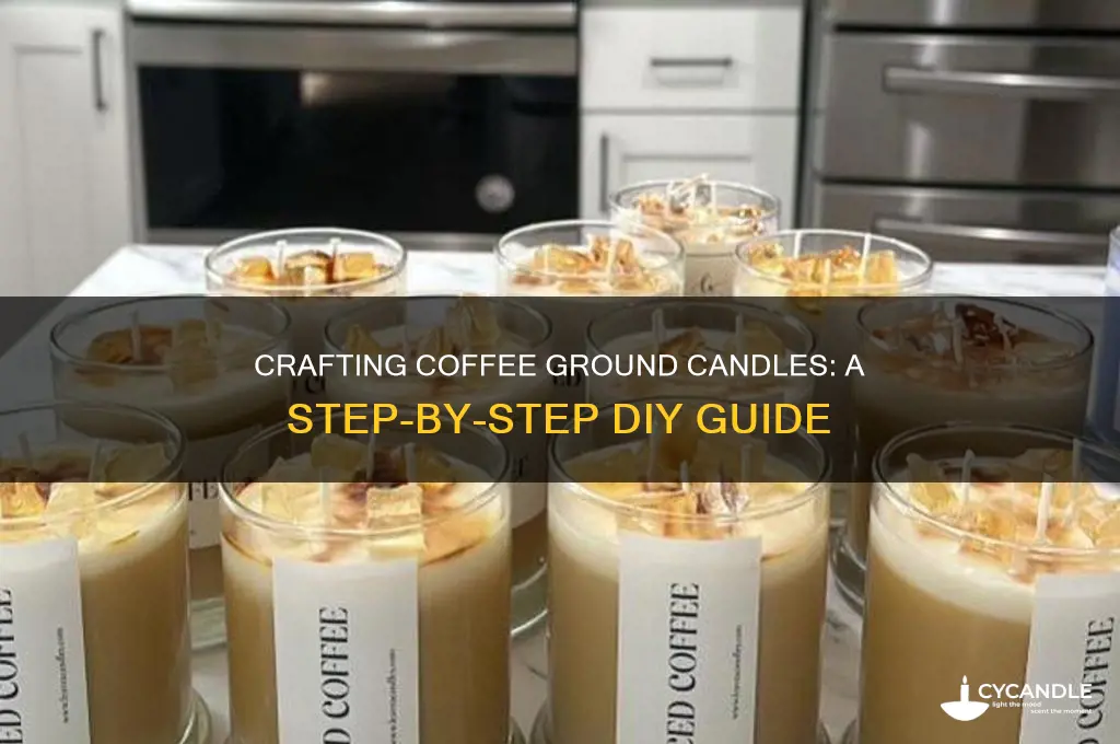how to make coffee ground candles