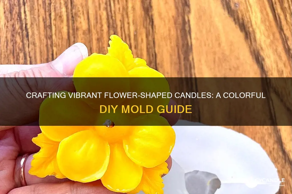 how to make color candles in flower mold