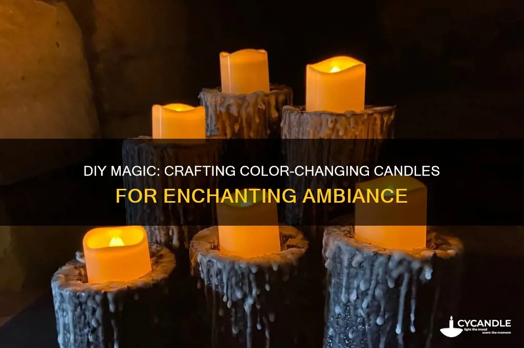 how to make color chaging candles