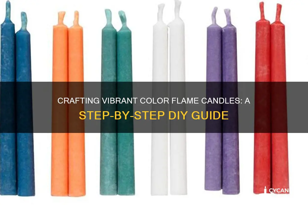 how to make color flame candles