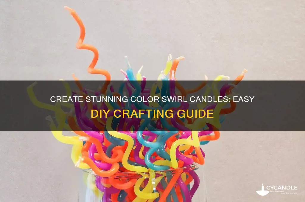 how to make color swirl candles