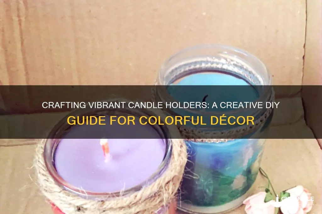 how to make colored candle holders