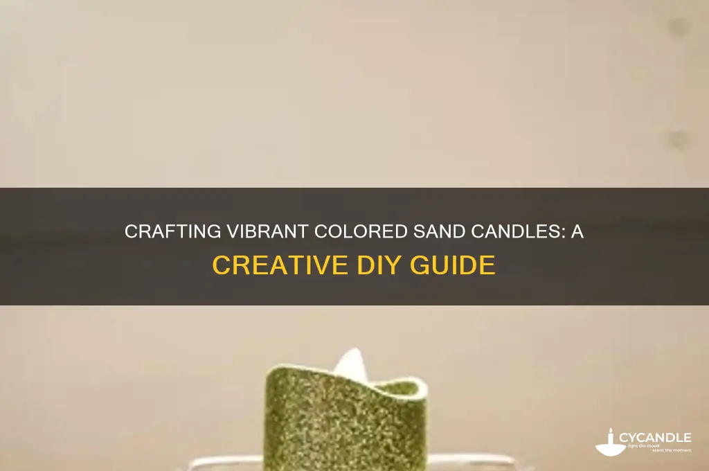 how to make colored sand candles