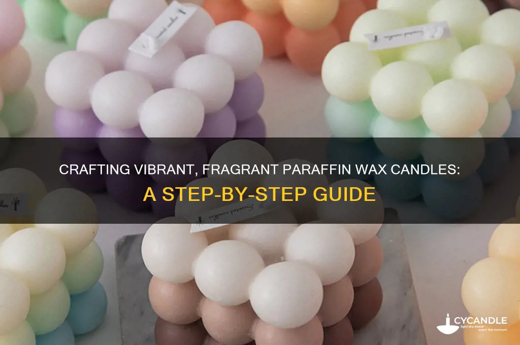 how to make colored scented paraffin wax candles