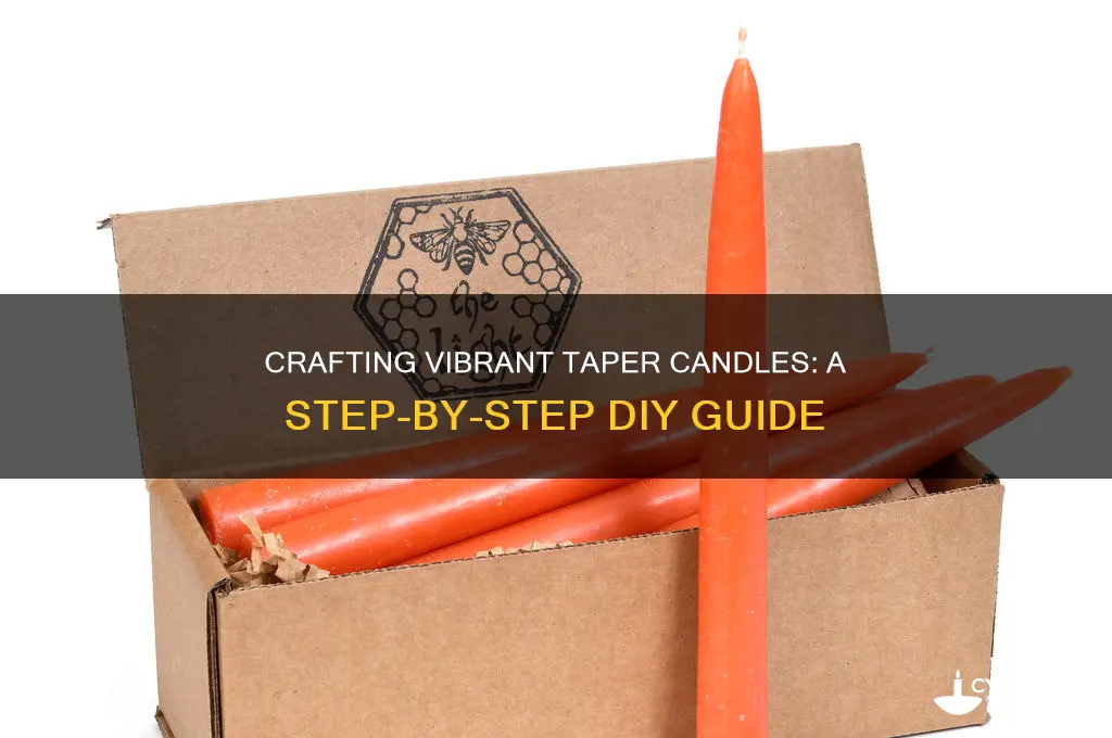 how to make colored taper candles