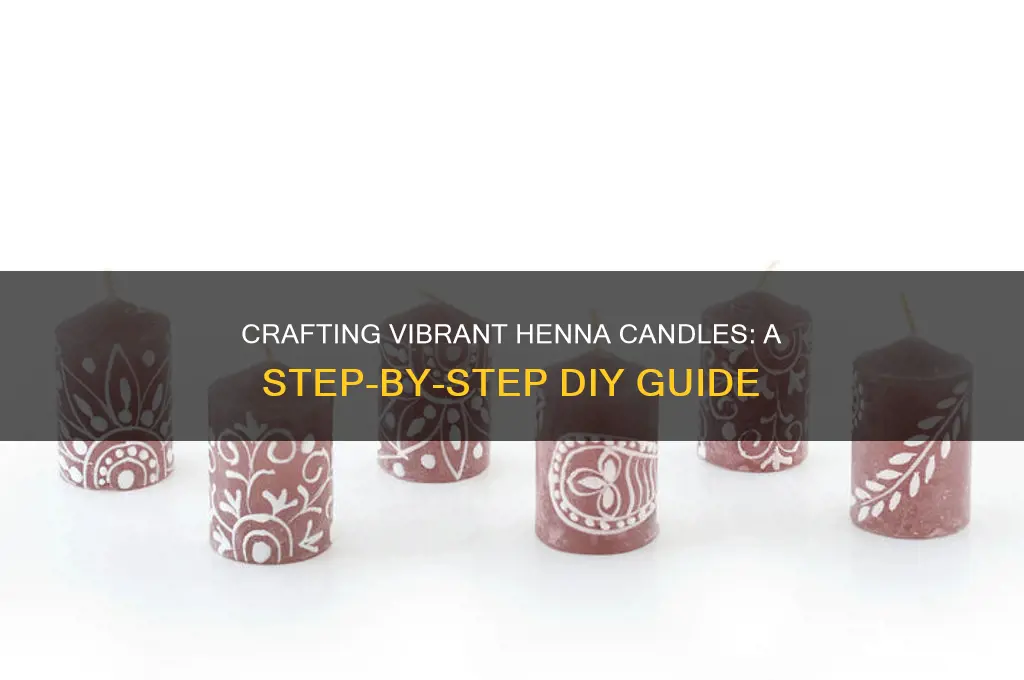 how to make coloured henna candles