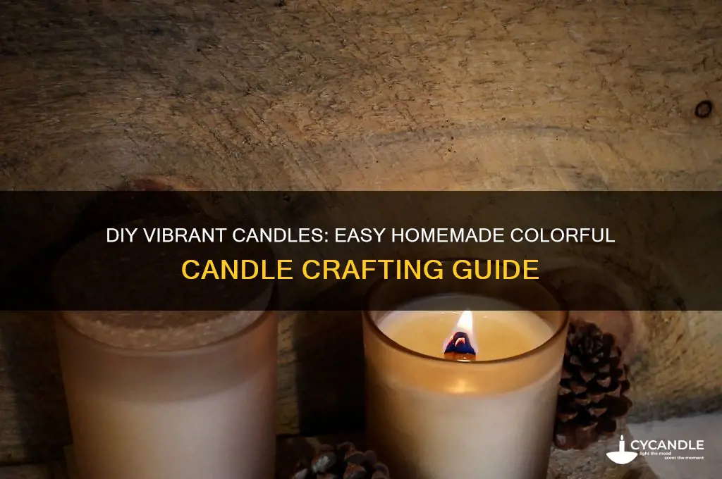how to make colourful candle at home