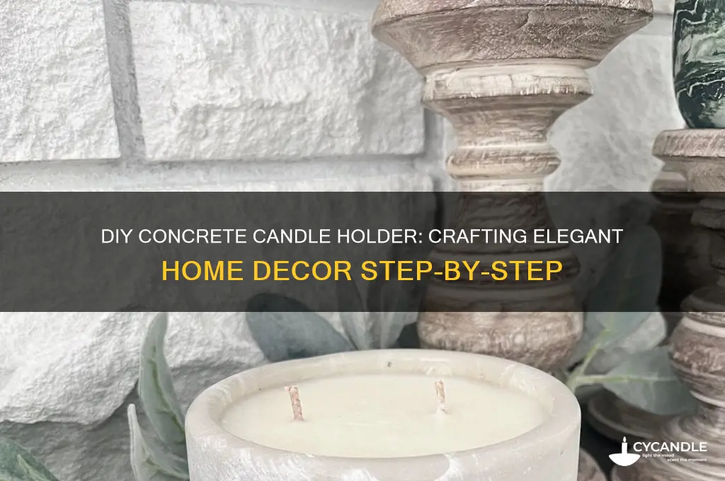 how to make concrete candle holder
