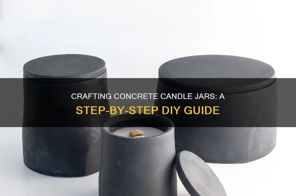 how to make concrete candle jar