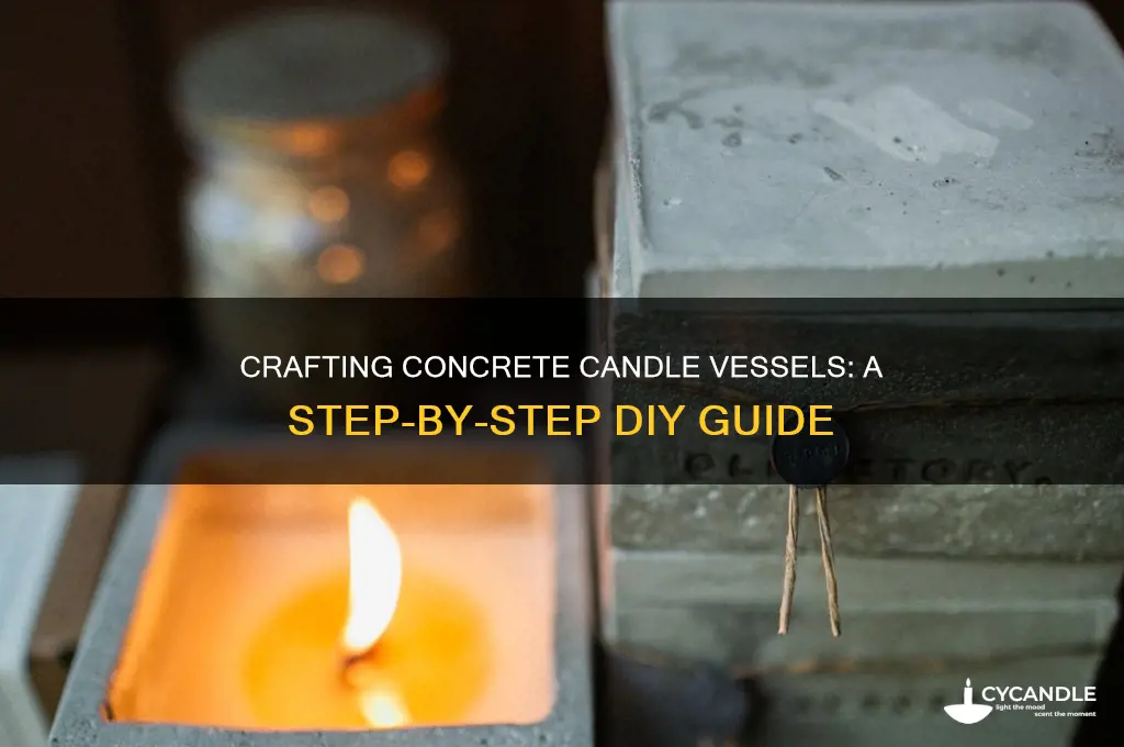 how to make concrete candle vessels