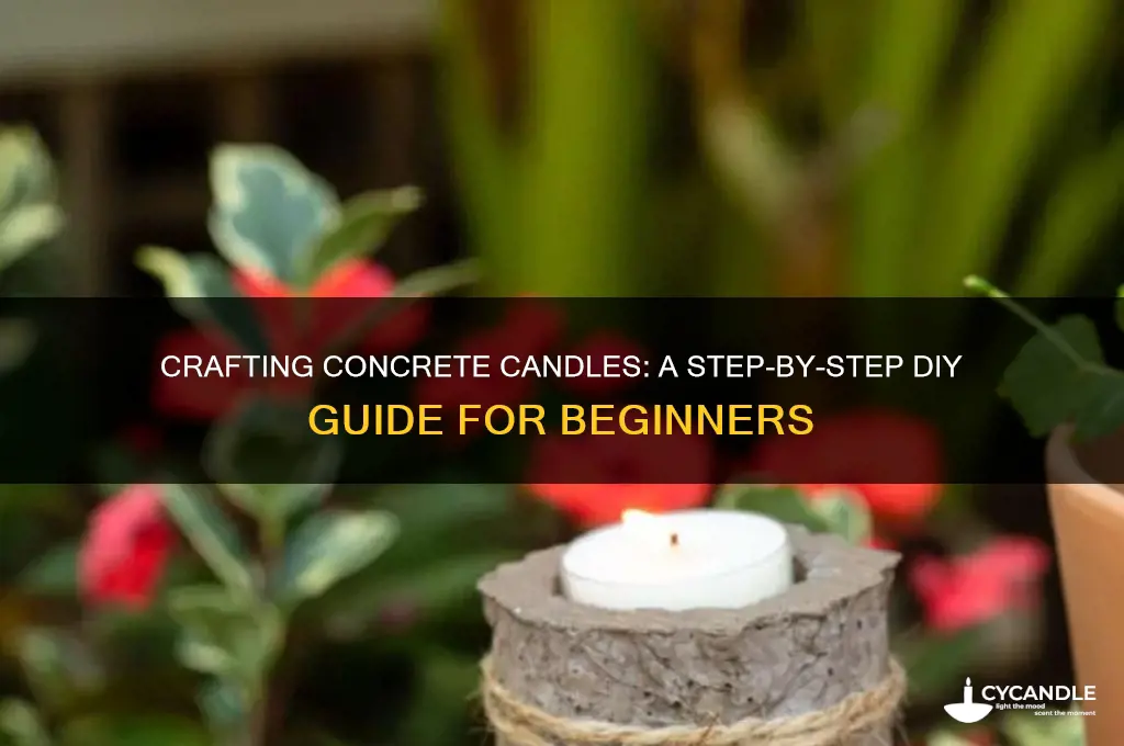 how to make concrete candle