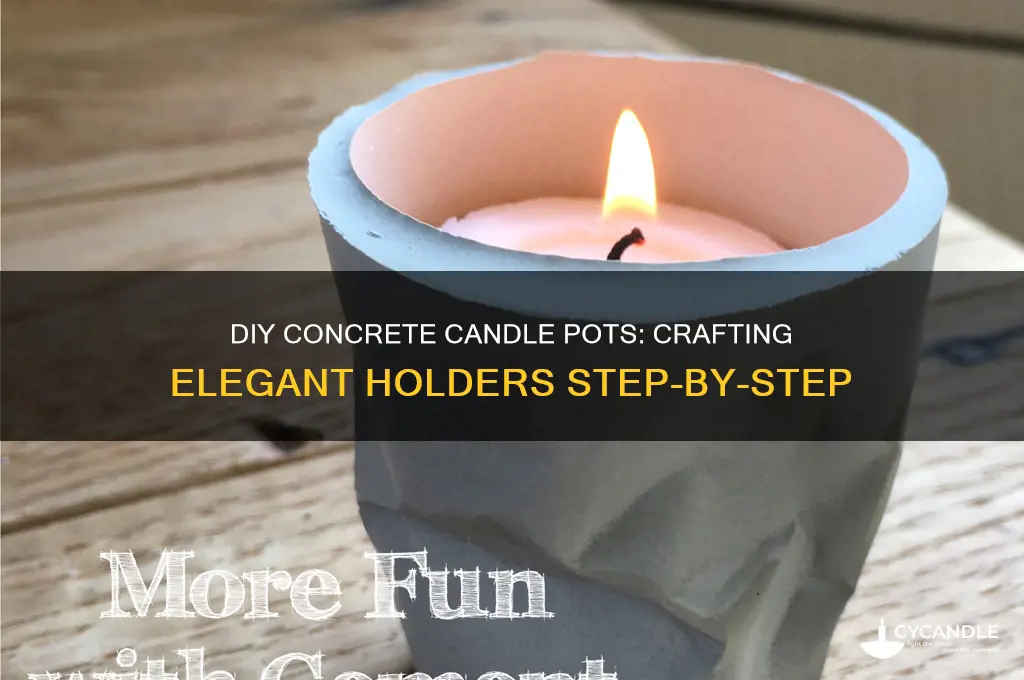 how to make concrete pots for candles