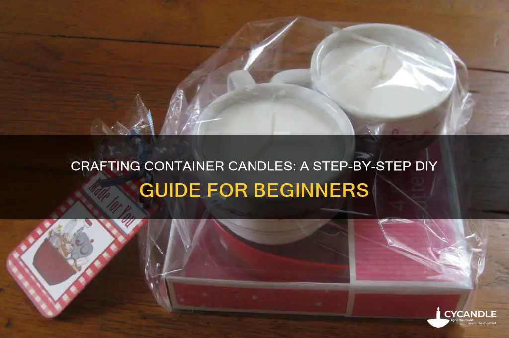 how to make container candles