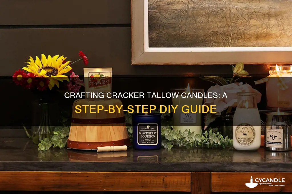 how to make cracker tallow candles