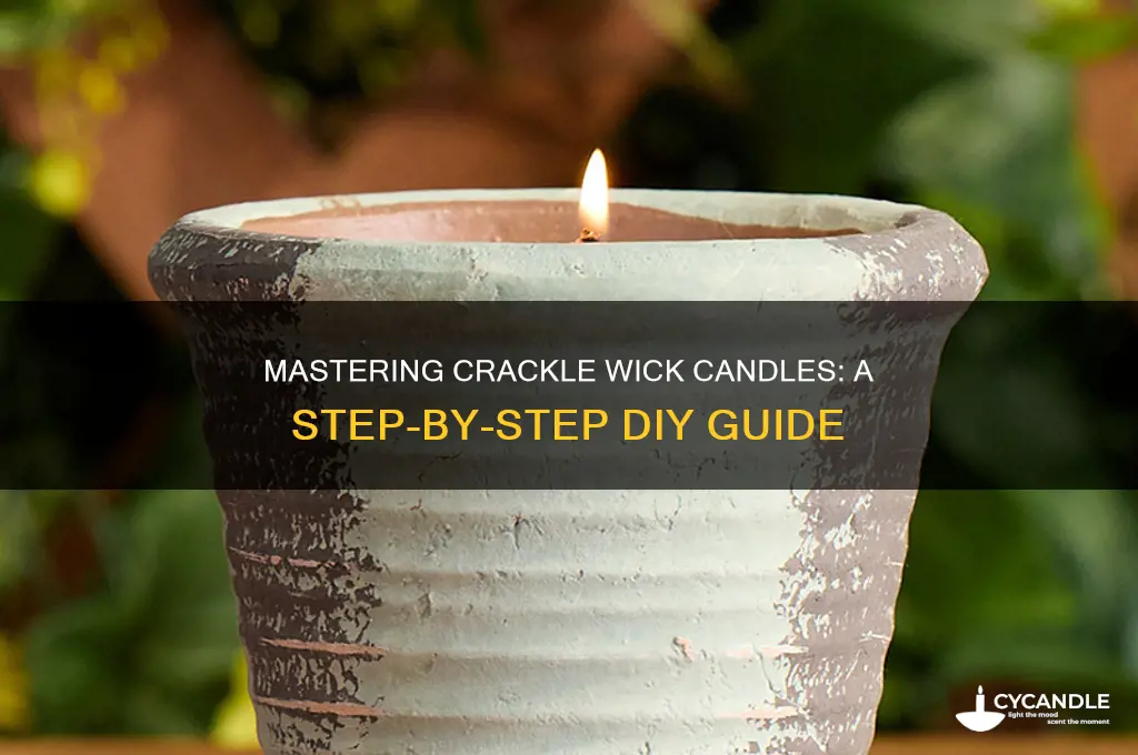 how to make crackle wick candles