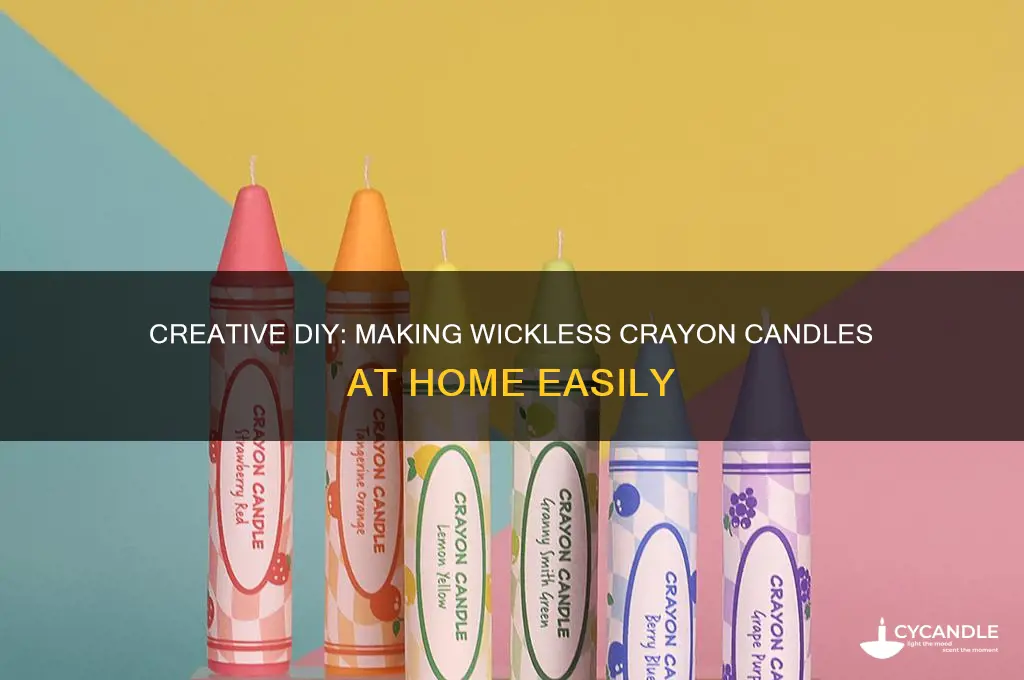how to make crayon candles without wick