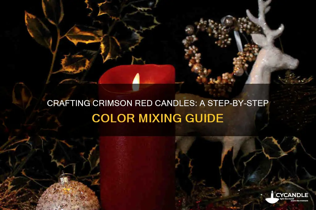 how to make crimson red for candles