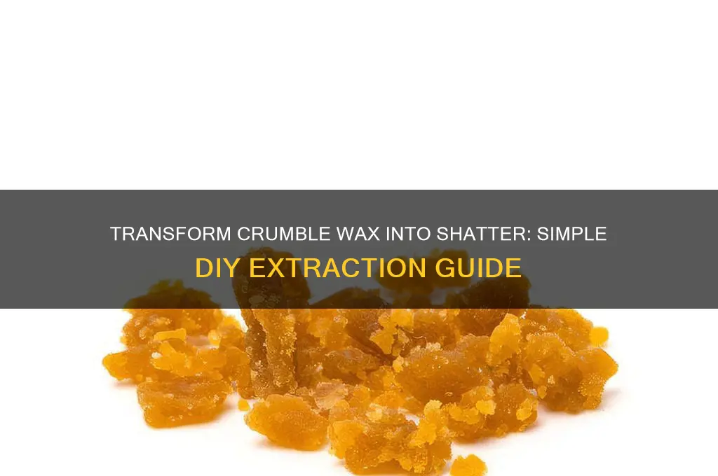 how to make crumble wax into shatter
