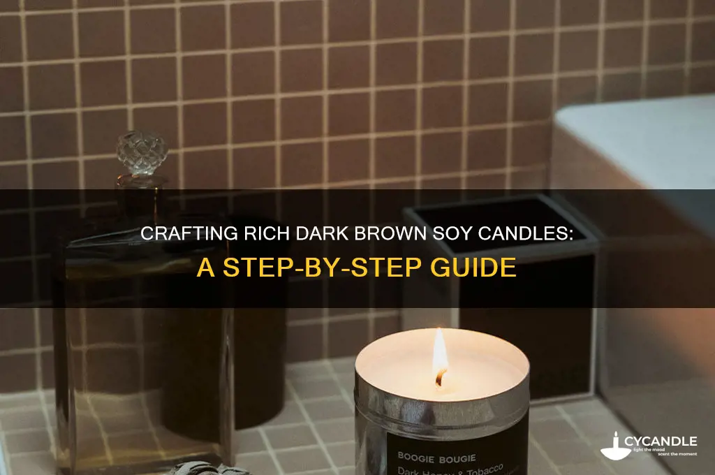 how to make dark brown soy candles