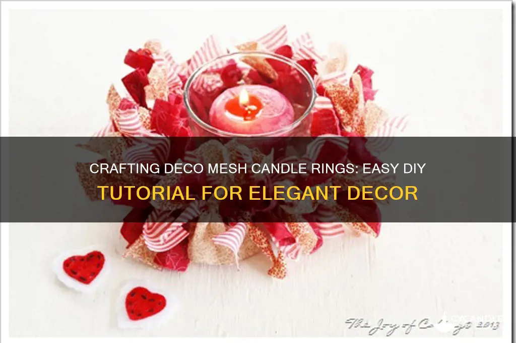 how to make deco mesh candle rings