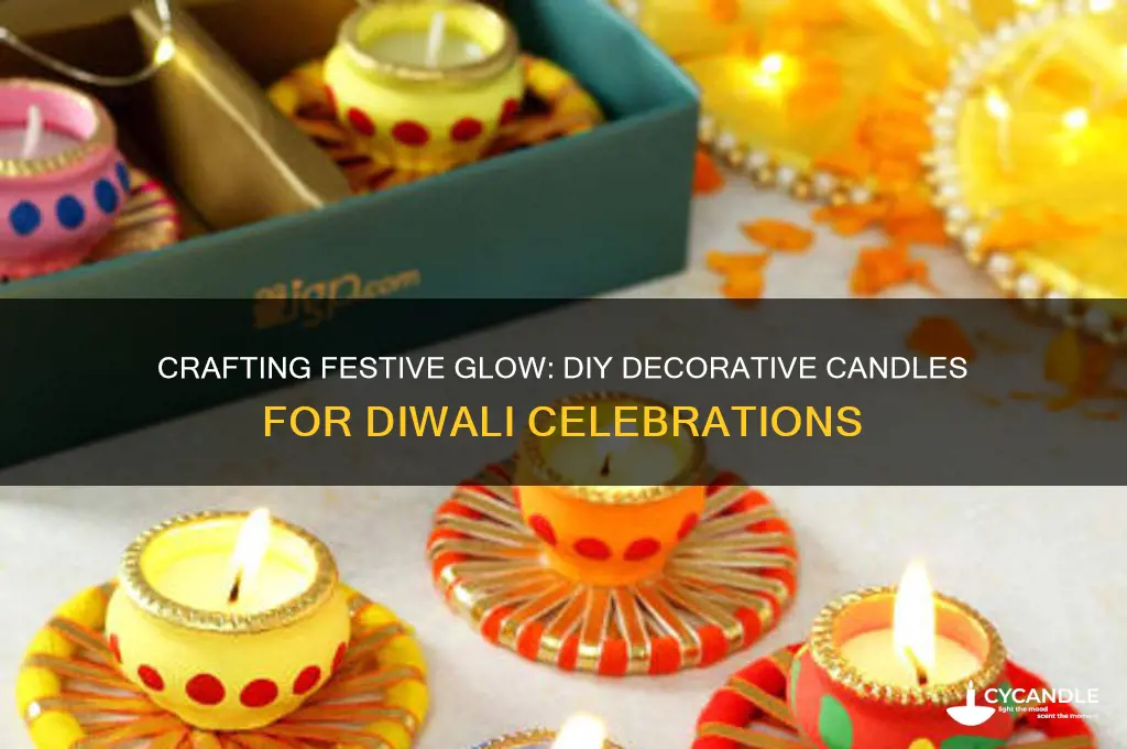 how to make decorative candles for diwali