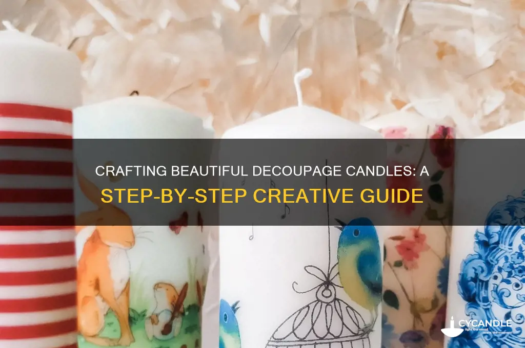 how to make decoupage candles