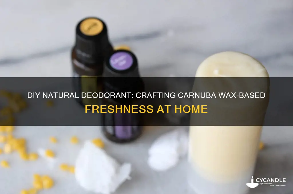 how to make deodorant with carnuba wax