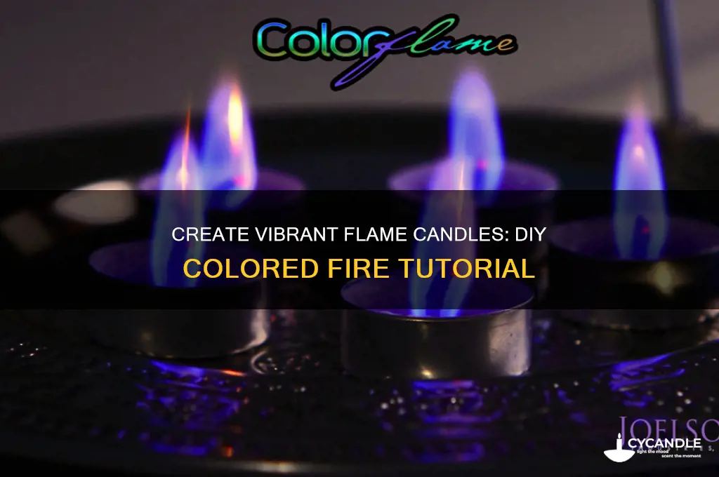 how to make different colored flame candles