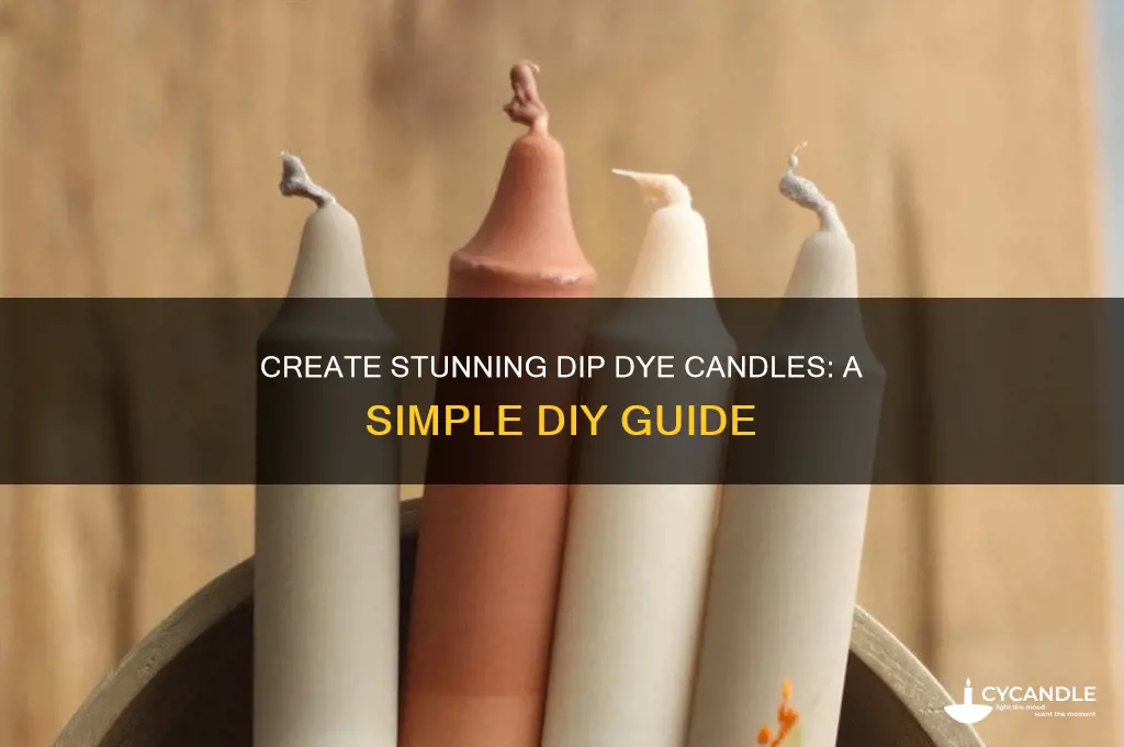 how to make dip dye candles