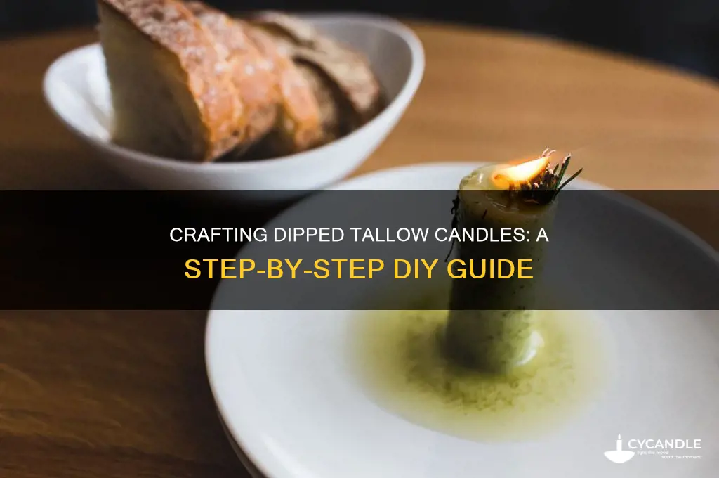 how to make dipped tallow candles