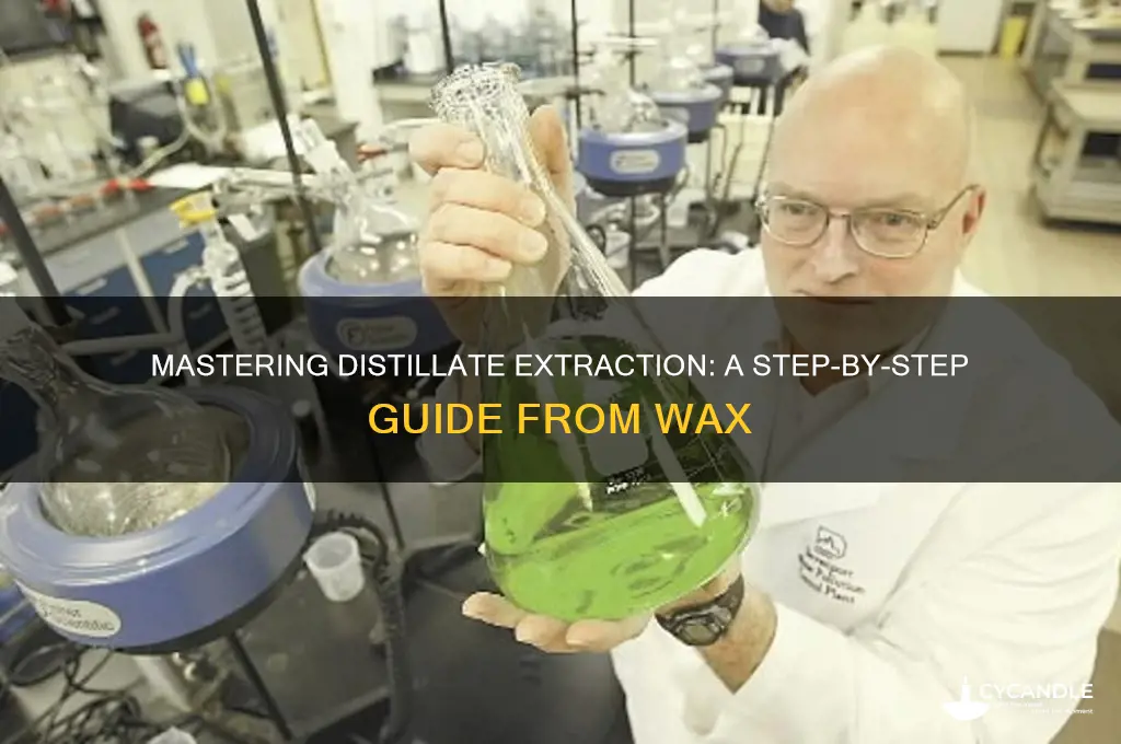 how to make distillate from wax
