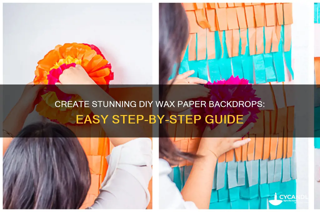 how to make diy wax paper backdrop