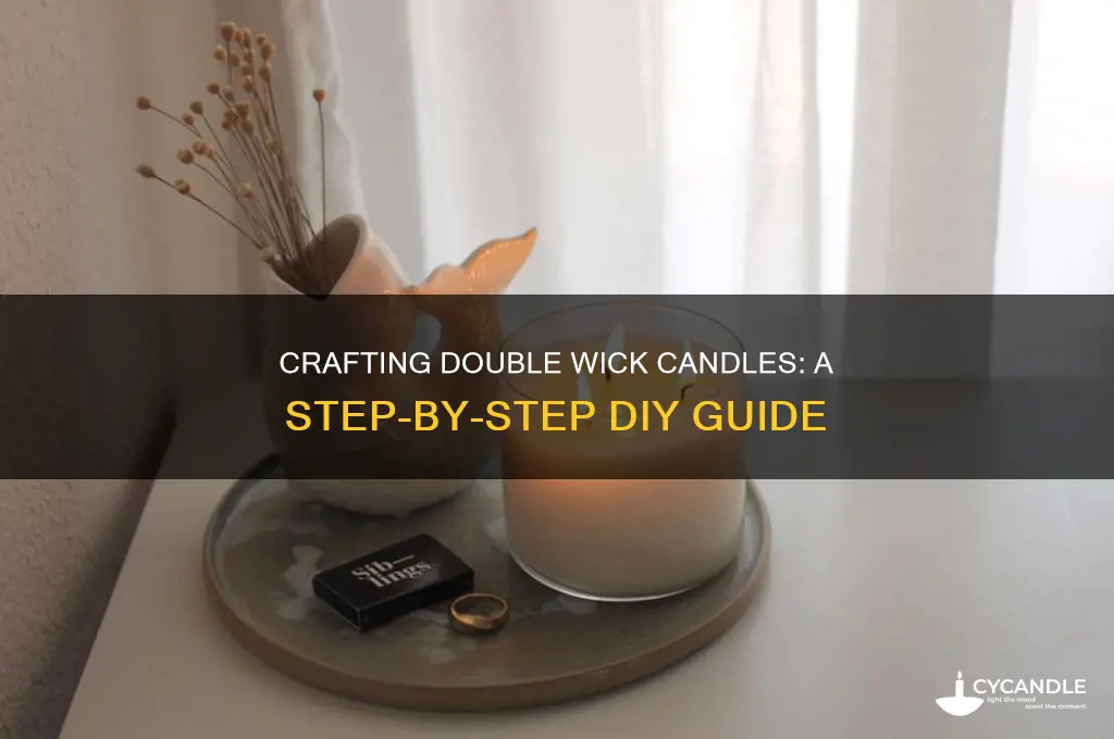 how to make double wic candles