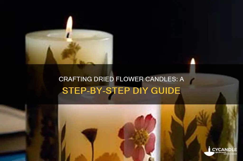 how to make dried flower candles