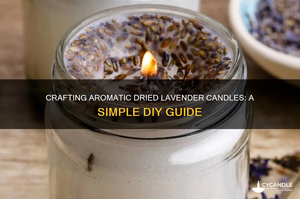 how to make dried lavender candles