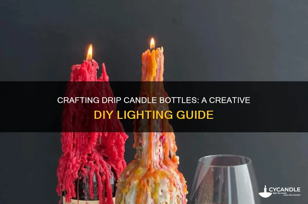how to make drip candle bottles