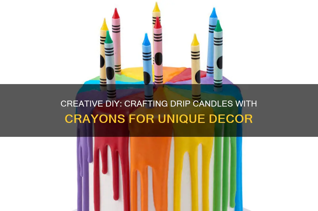 how to make drip candles using crayons
