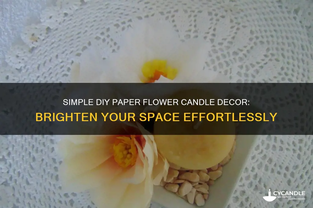 how to make easy paper flower candle decoration