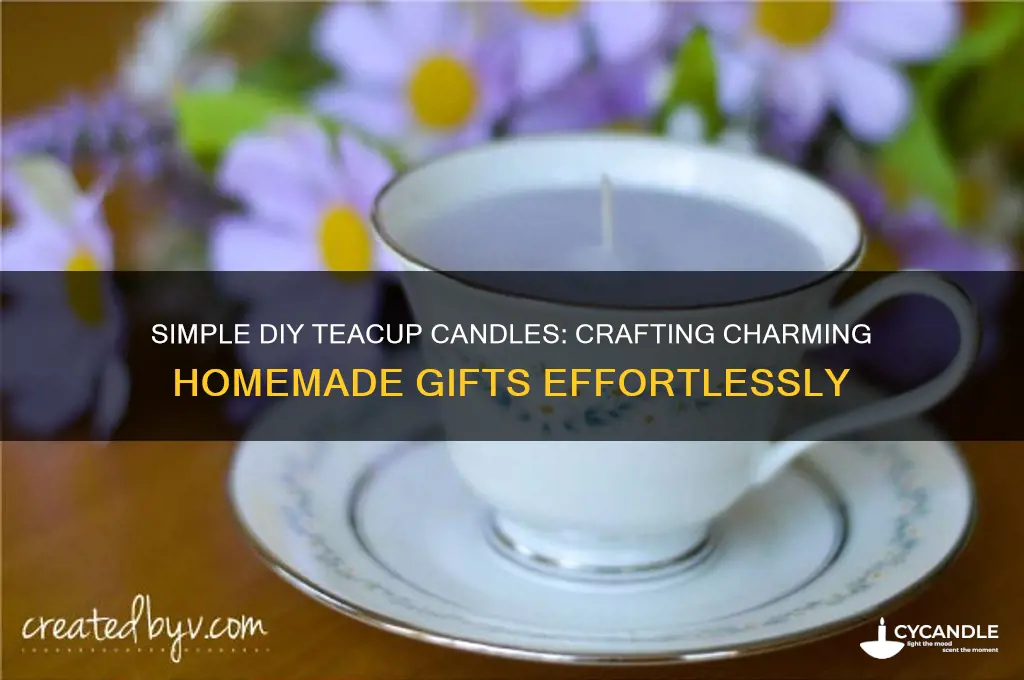 how to make easy teacup candles