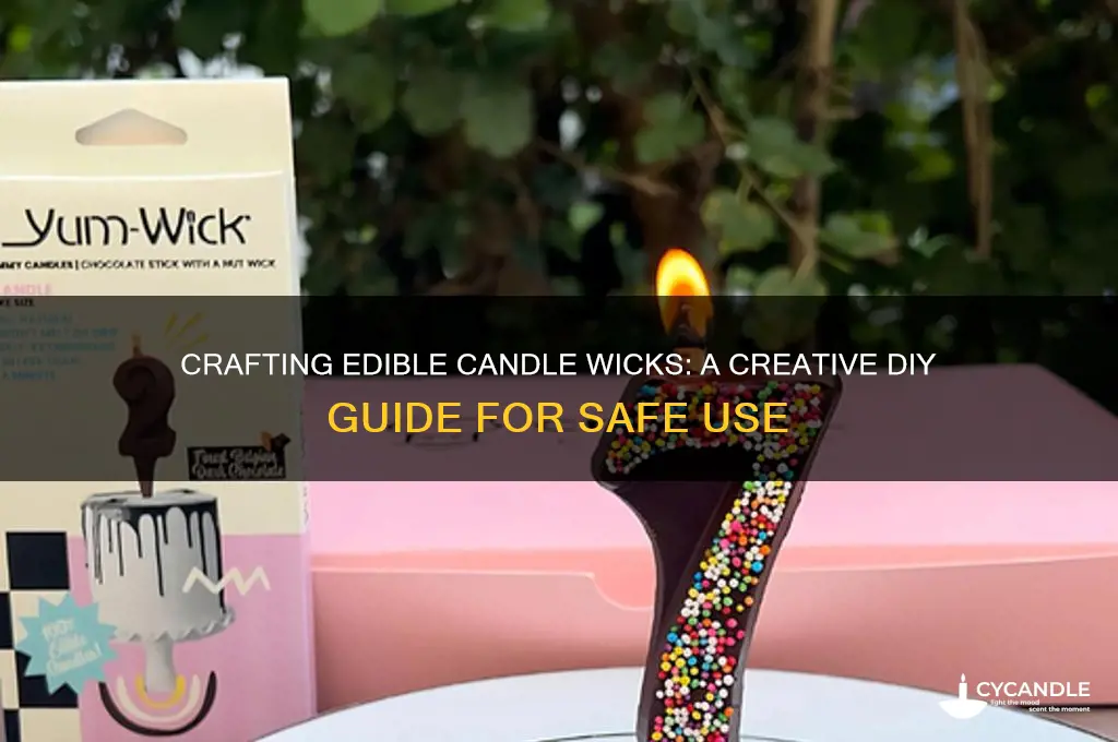 how to make edible candle wick