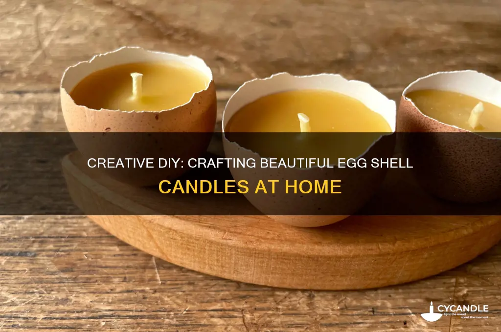 how to make egg shell candles