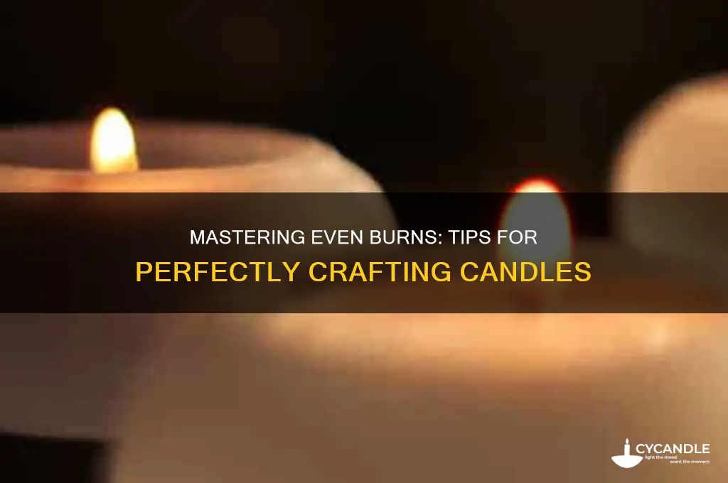 how to make even burning candles
