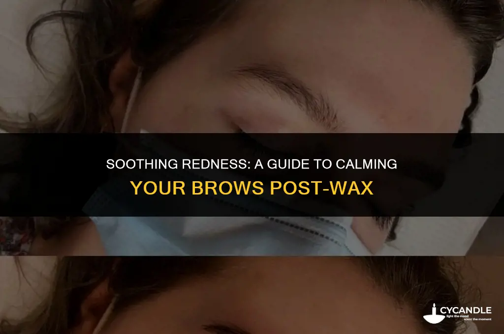 how to make eyebrows less red after waxing