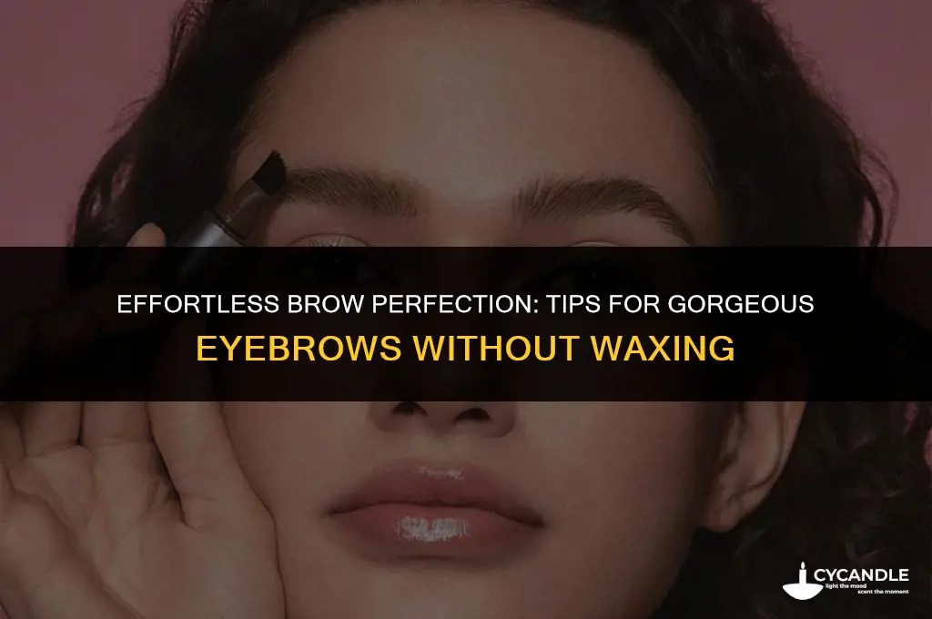 how to make eyebrows look good without waxing