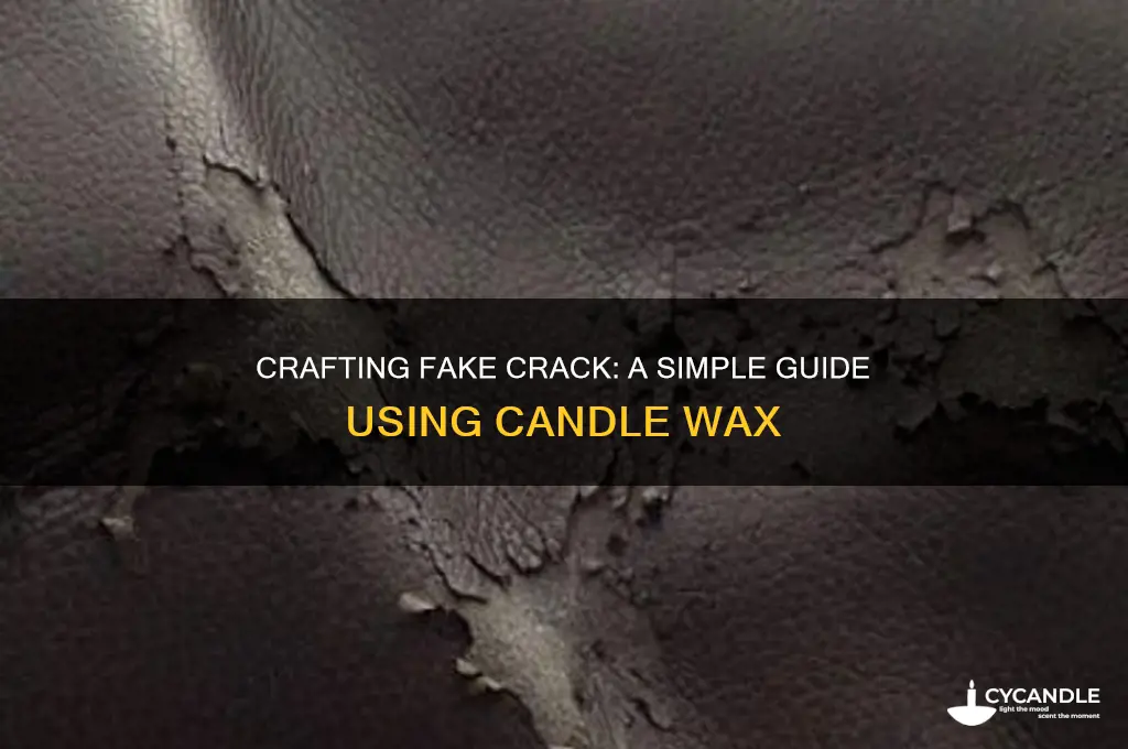 how to make fake crack with candle wax